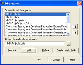 AjpdSoft Instalar componentes Delphi - Directories